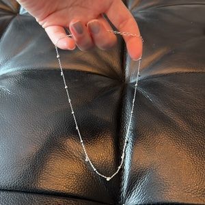 Minimalist dots and drops sterling silver necklace